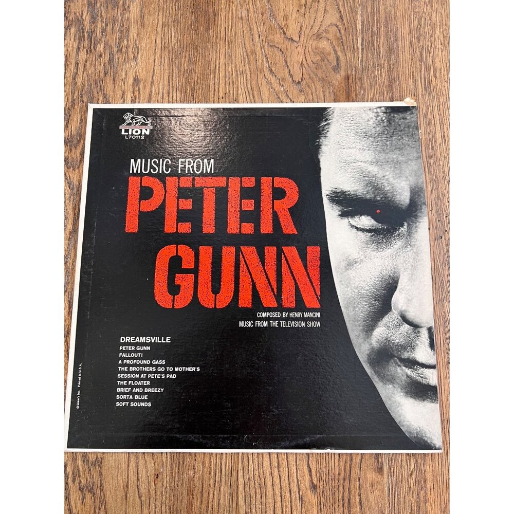 Music From "Peter Gunn" Vinyl Record By Henry Mancini 33 1/3 RPM 1959 Lion Recor